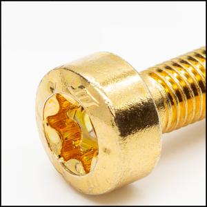 Gold pierced bolt (optional)